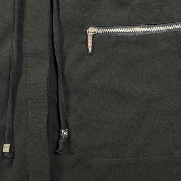 Michael Kors Women’s Size 14 Black Sleeveless Utility Shirt Dress Zip Pockets - Picture 3 of 10